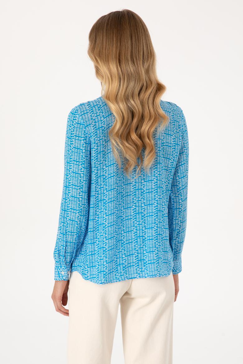 Kadın Kobalt Mavi Uzun Kollu Gömlek - 50306433003