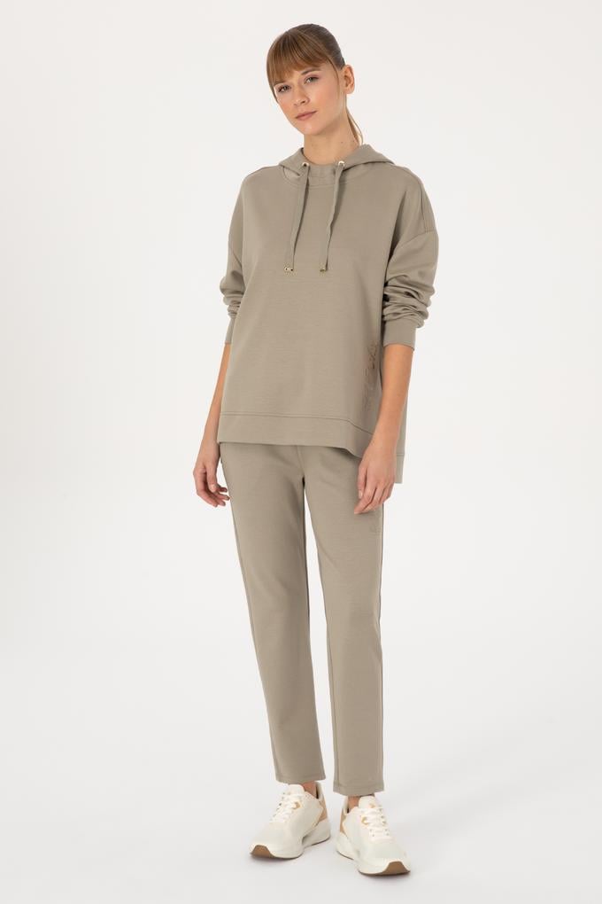 Kadın Açık Haki Modal Karışımlı Eşofman Altı