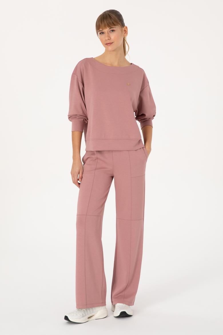 Kadın Gül Kurusu Bisiklet Yaka Sweatshirt - 50314210031