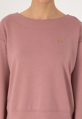 Kadın Gül Kurusu Bisiklet Yaka Sweatshirt - 50314210031