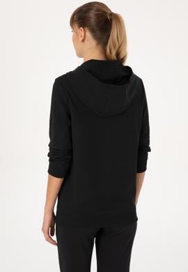 Kadın Siyah Kapüşonlu Sweatshırt - 50313559005