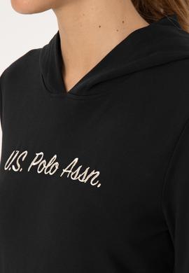 Kadın Siyah Kapüşonlu Sweatshırt - 50313559005