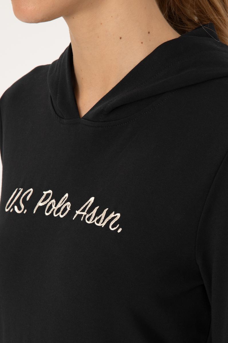 Kadın Siyah Kapüşonlu Sweatshırt