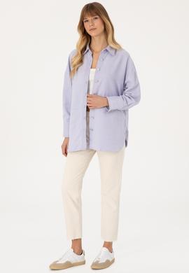 Kadın MOR Uzun Kollu Gömlek - 50308740013
