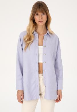 Kadın MOR Uzun Kollu Gömlek - 50308740013