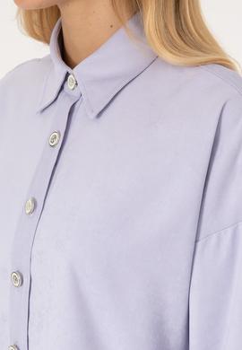 Kadın MOR Uzun Kollu Gömlek - 50308740013
