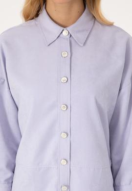 Kadın MOR Uzun Kollu Gömlek - 50308740013