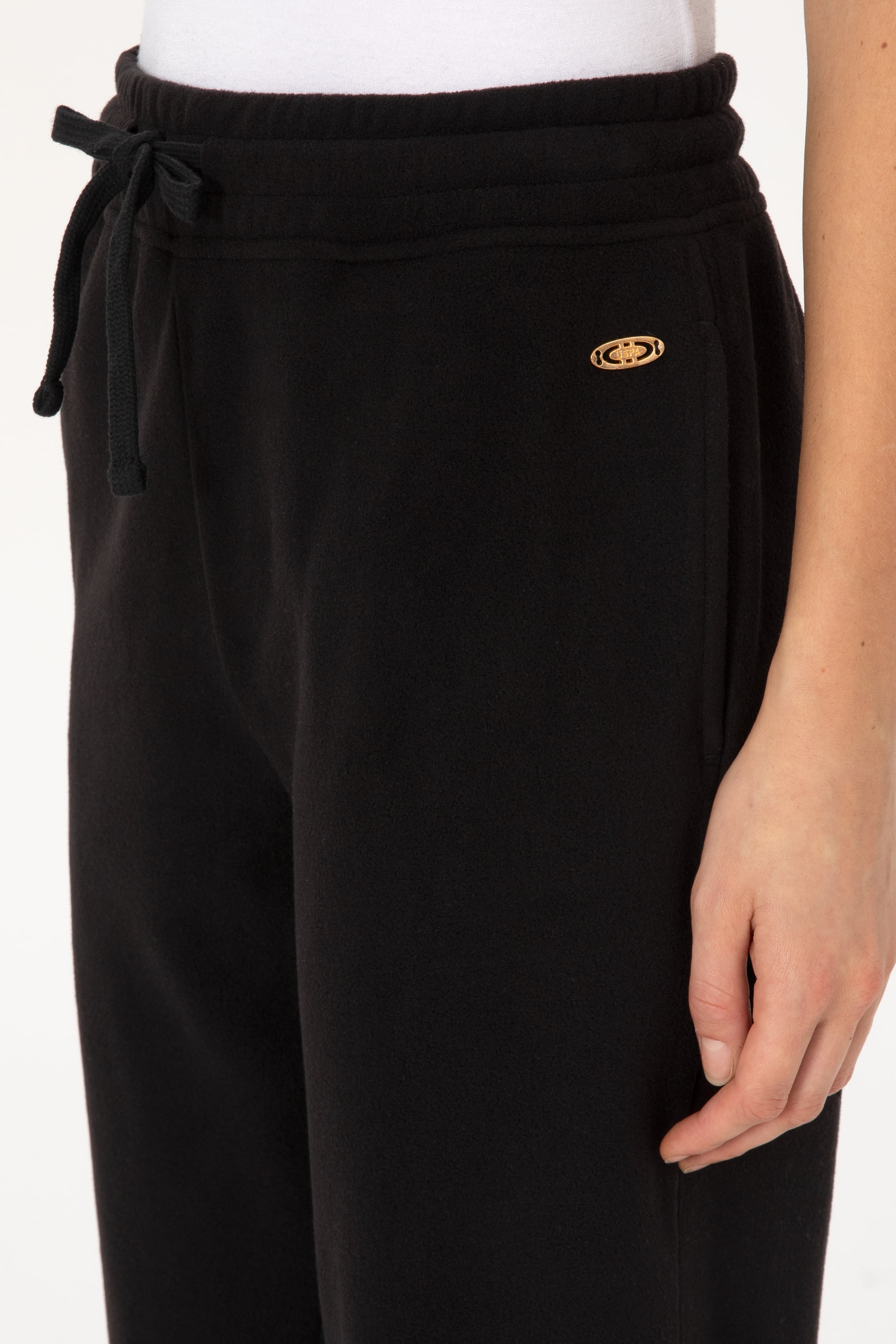 Kadın Siyah Polar Jogger Eşofman Altı - Image 5