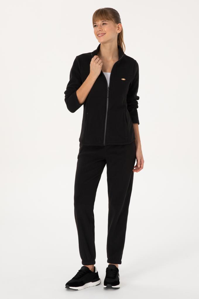 Kadın Siyah Polar Jogger Eşofman Altı