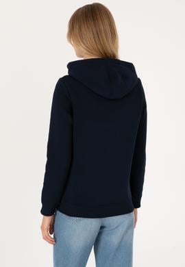 Kadın Lacivert Kapüşonlu Basic Sweatshirt - 50307711004