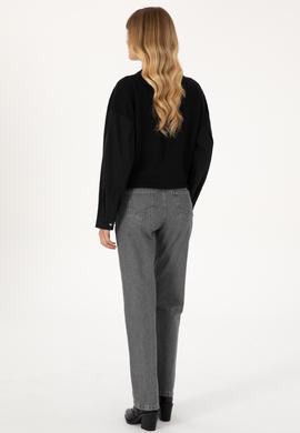 Kadın Gri Straight Fit Jean Pantolon - 50316569005