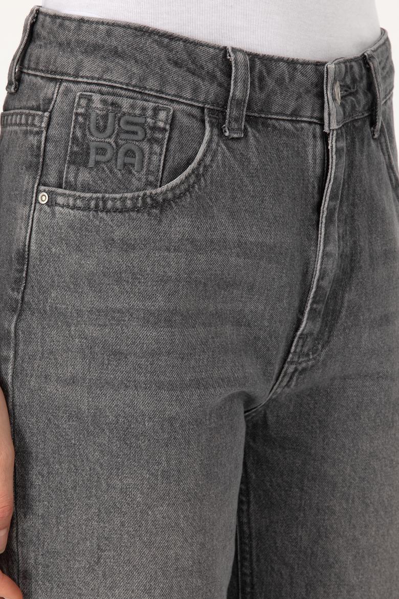 Kadın Gri Straight Fit Jean Pantolon - 50316569005