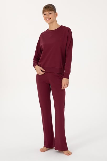 Kadın Vişne Yılbaşı Temalı Pijama Takımı