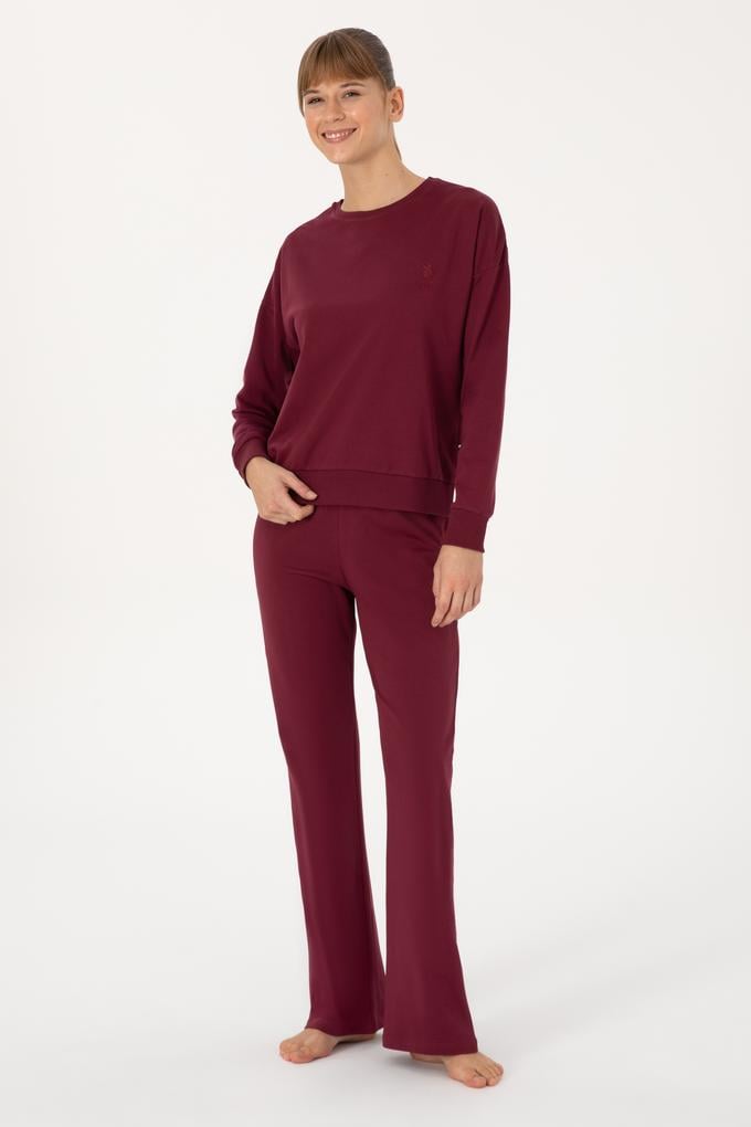 Kadın Vişne Yılbaşı Temalı Pijama Takımı