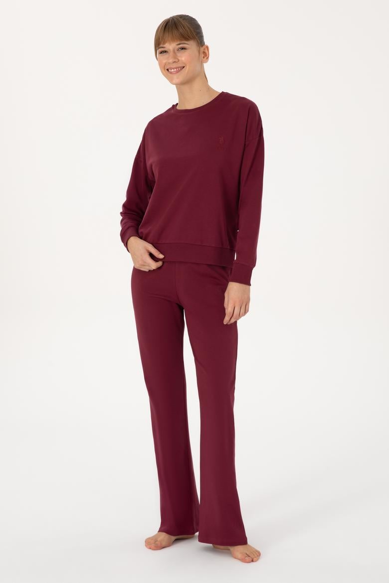 Kadın Vişne Yılbaşı Temalı Pijama Takımı