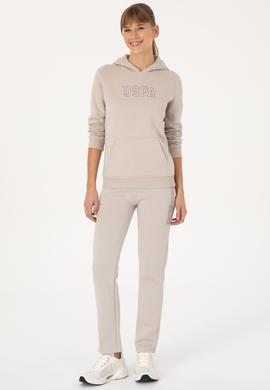 Kadın Taş Şardonlu Kapüşonlu Basic Sweatshirt - 50313566071