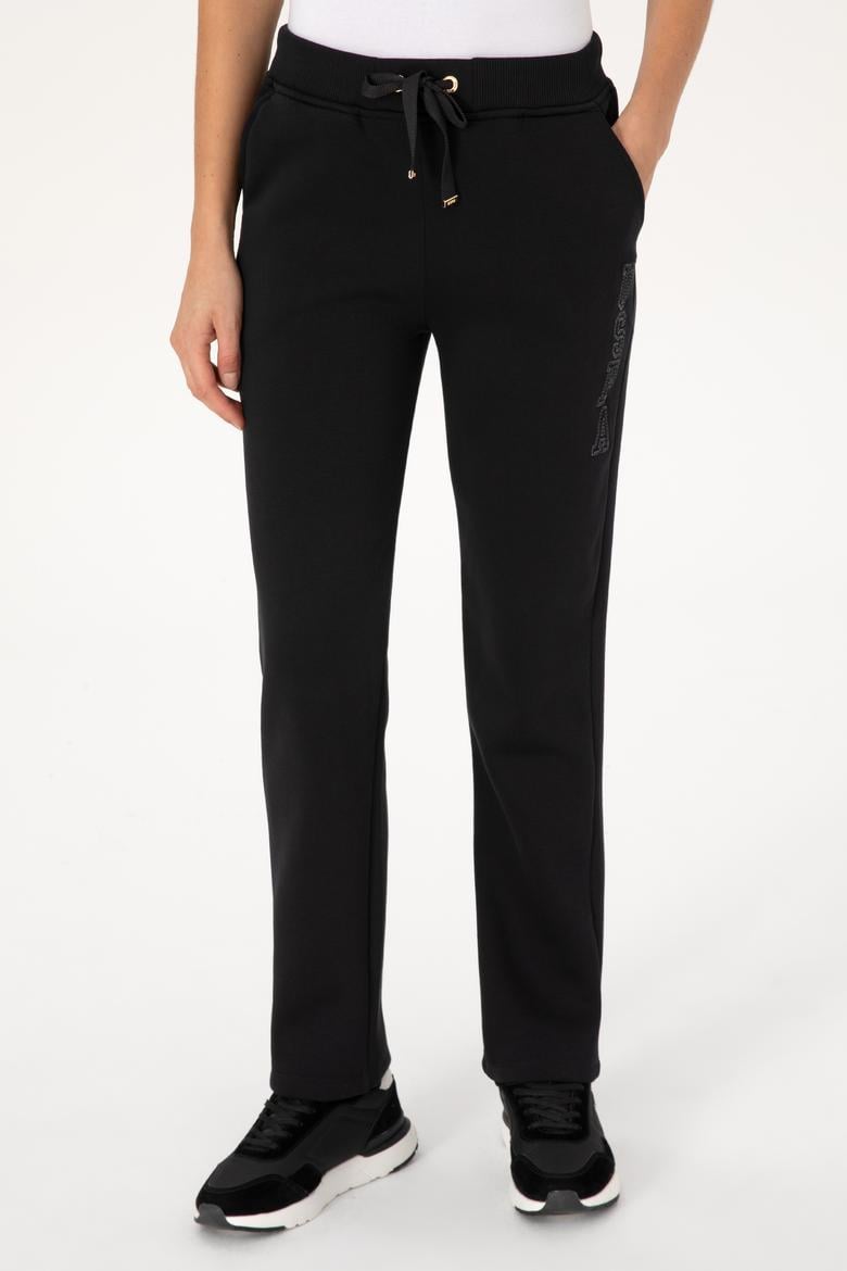 Kadın Siyah Şardonlu Eşofman Altı - 50313583016