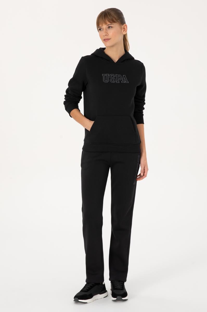 Kadın Siyah Şardonlu Eşofman Altı