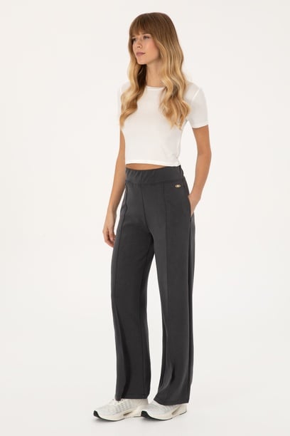 Kadın Antrasit Modal Karışımlı Loose Fit Eşofman Altı
