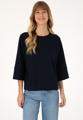 Kadın Lacivert Bisiklet Yaka Sweatshirt - 50307782013