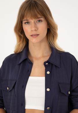 Kadın Mürdüm Örme Gömlek - 50309510020