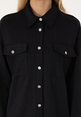 Kadın Siyah Örme Gömlek - 50309510033