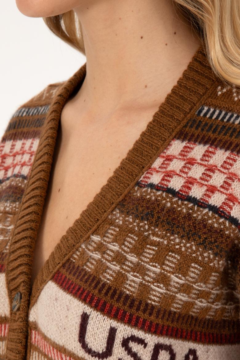 Kadın Camel Triko Hırka - 50310044007