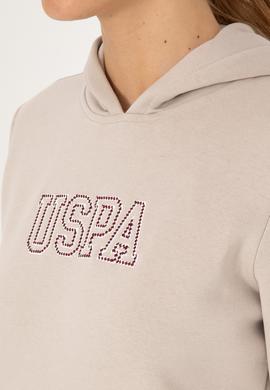 Kadın Taş Şardonlu Kapüşonlu Basic Sweatshirt - 50313566071