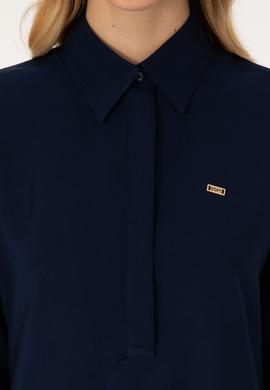 Kadın Lacivert Uzun Kollu Gömlek - 50316411028