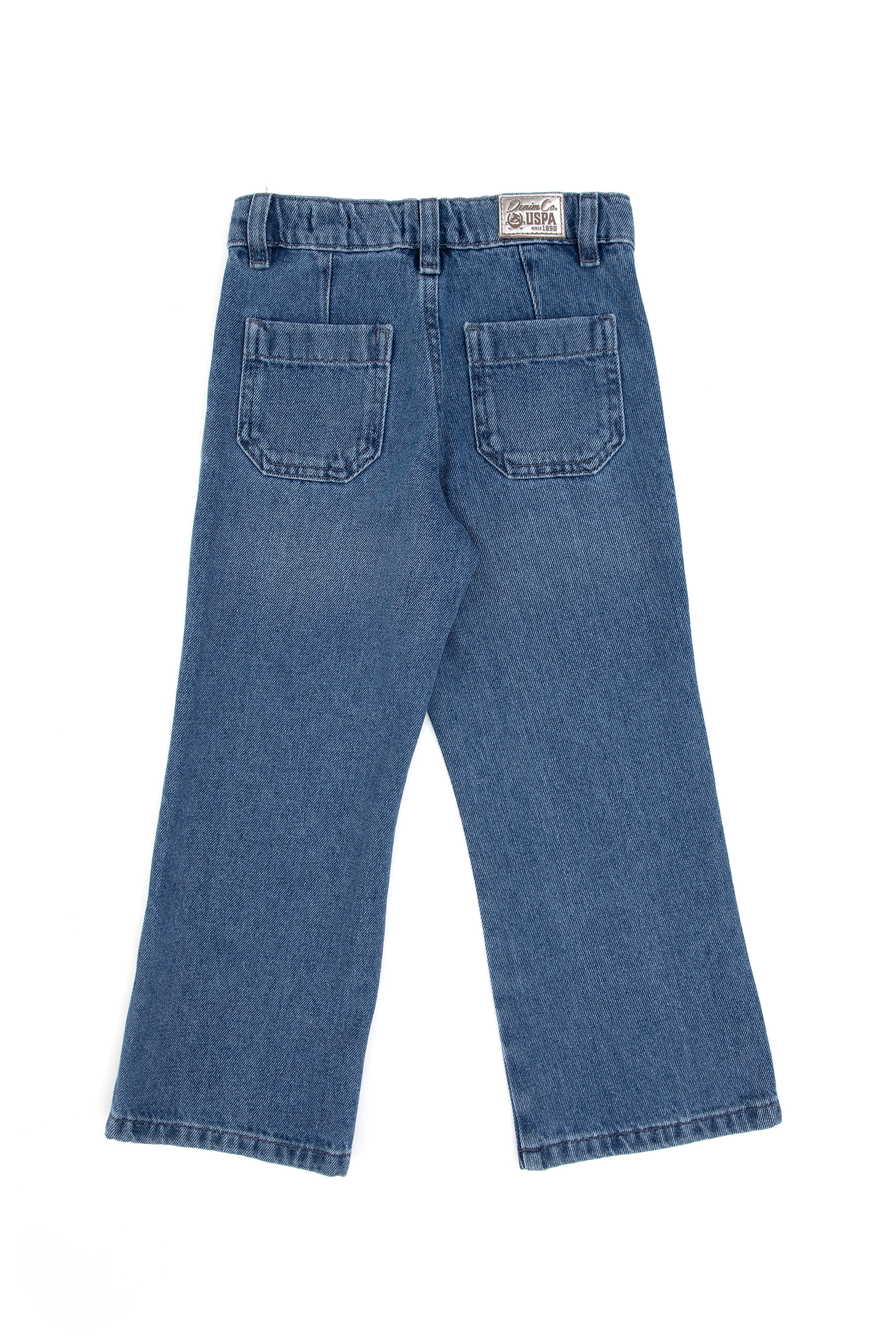 Kız Çocuk Açık Mavi Flare Fit Jean Pantolon