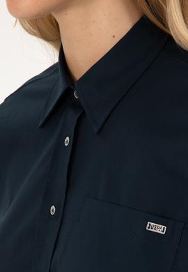 Kadın Lacivert Uzun Kollu Gömlek - 50316377020