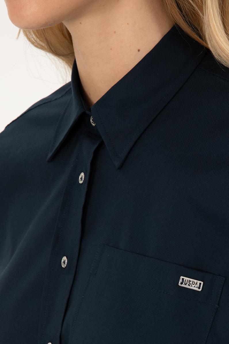 Kadın Lacivert Uzun Kollu Gömlek