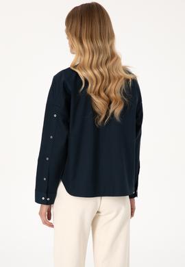 Kadın Lacivert Uzun Kollu Gömlek - 50316377020