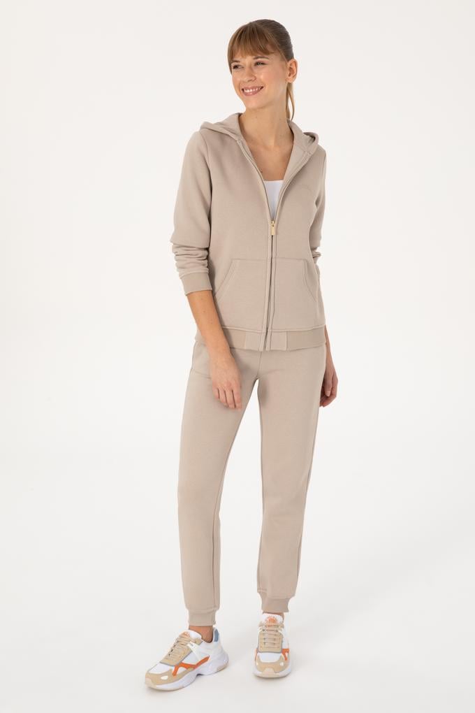 Kadın Taş Şardonlu Jogger Örme Pantolon