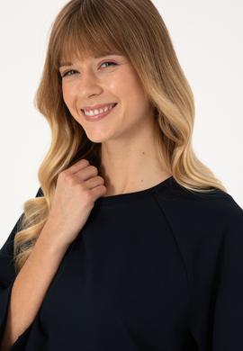 Kadın Lacivert Bisiklet Yaka Sweatshirt - 50307782013