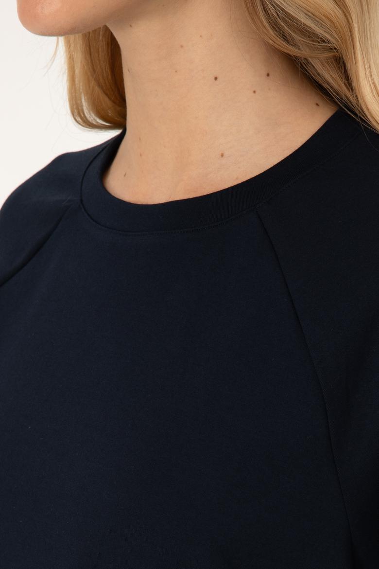 Kadın Lacivert Bisiklet Yaka Sweatshirt - 50307782013