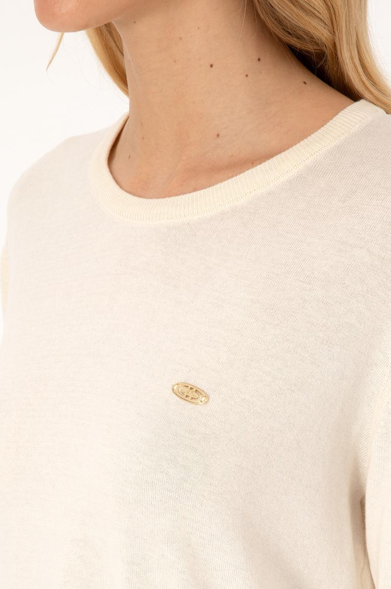 Kadın Krem Basic Kazak