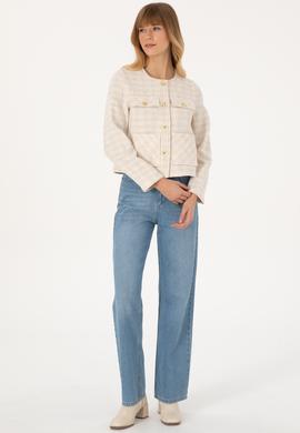 Kadın Krem Ceket - 50308757021