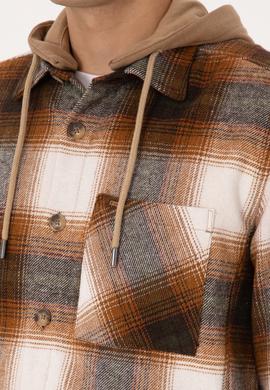 Erkek Camel Kapüşonlu Gömlek - 50308139010