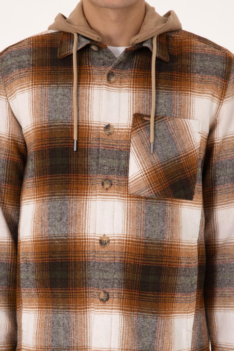 Erkek Camel Kapüşonlu Gömlek - 50308139010