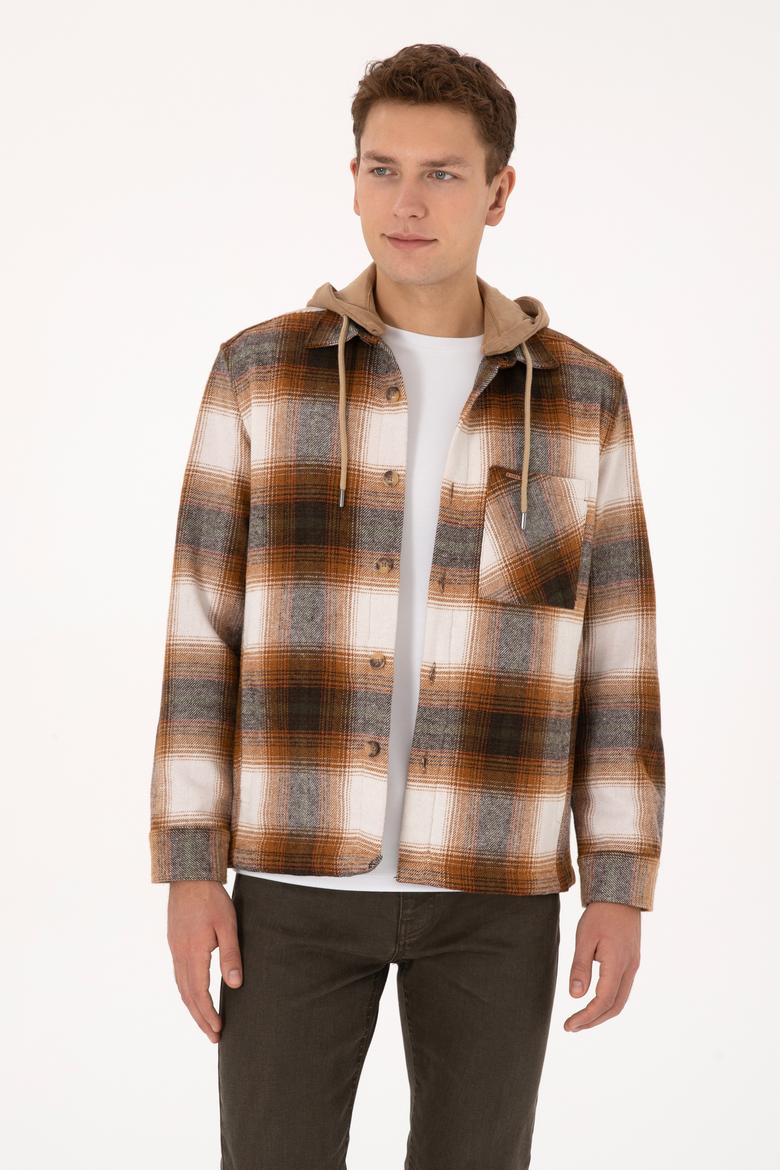 Erkek Camel Kapüşonlu Gömlek - 50308139010