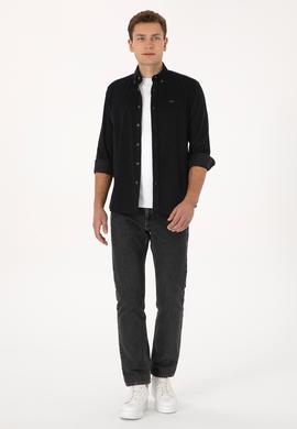Erkek Siyah Uzun Kollu Gömlek - 50315915005