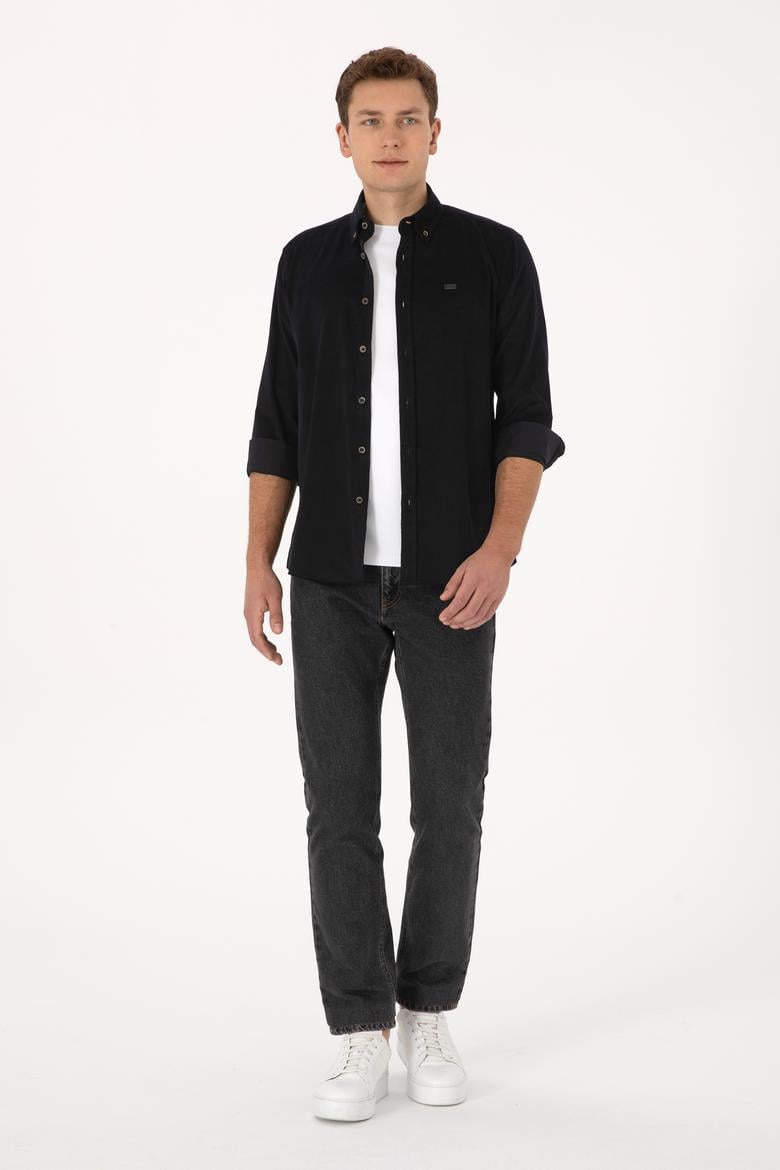 Erkek Siyah Uzun Kollu Gömlek - 50315915005