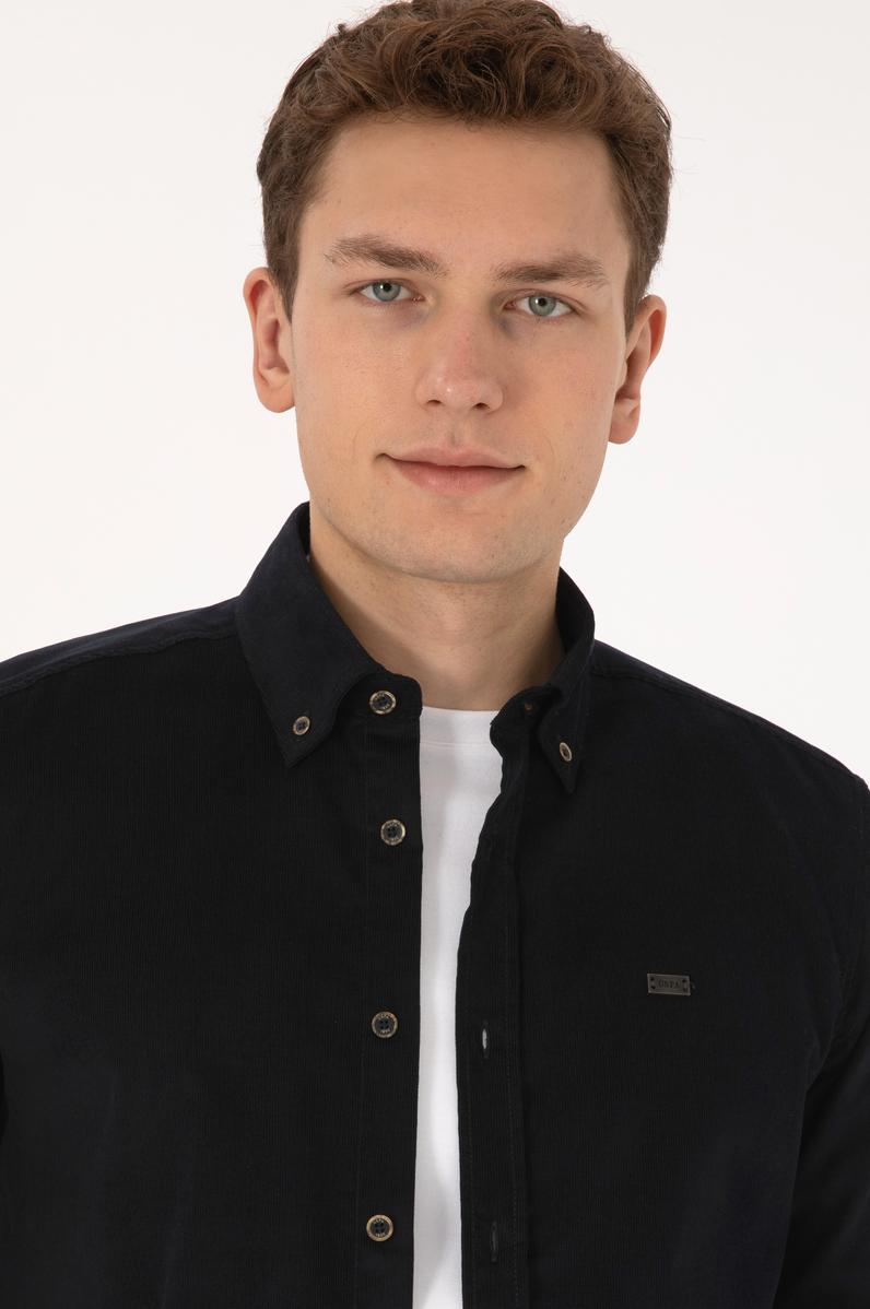 Erkek Siyah Uzun Kollu Gömlek