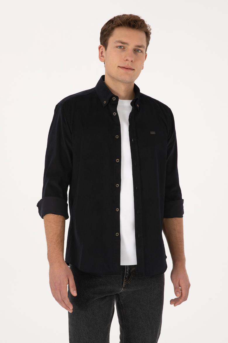 Erkek Siyah Uzun Kollu Gömlek