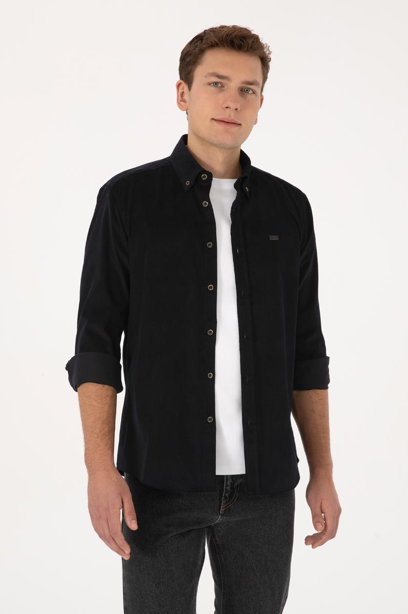 Erkek Siyah Uzun Kollu Gömlek