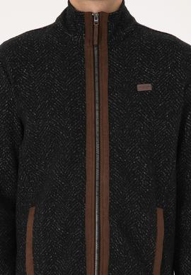 Erkek Siyah Örme Hırka - 50310000026