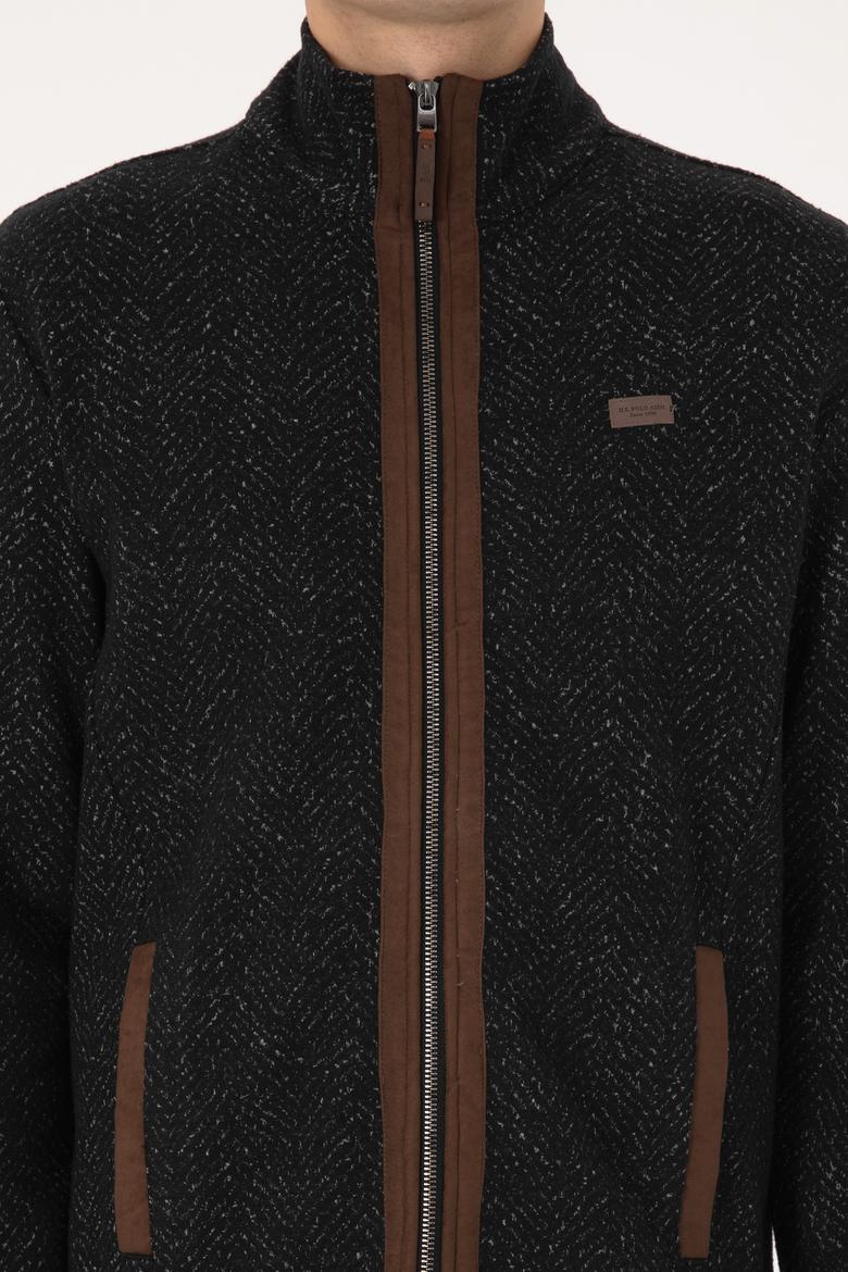 Erkek Siyah Örme Hırka - 50310000026