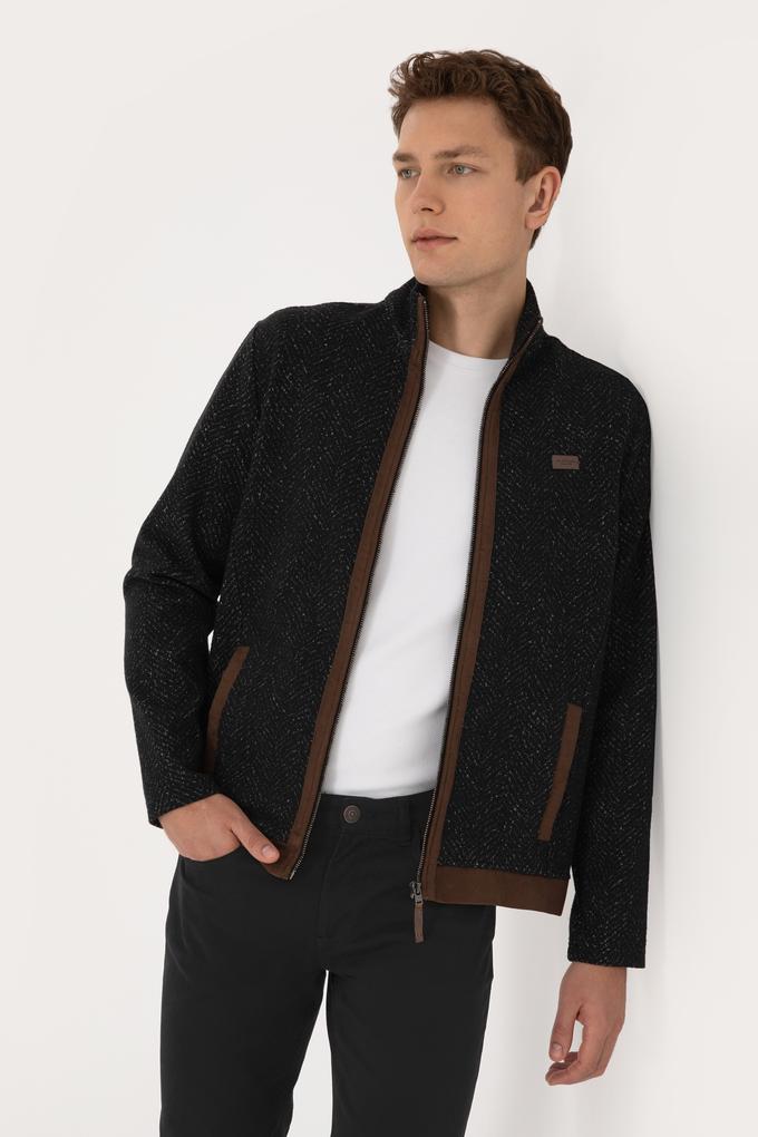 Erkek Siyah Örme Hırka