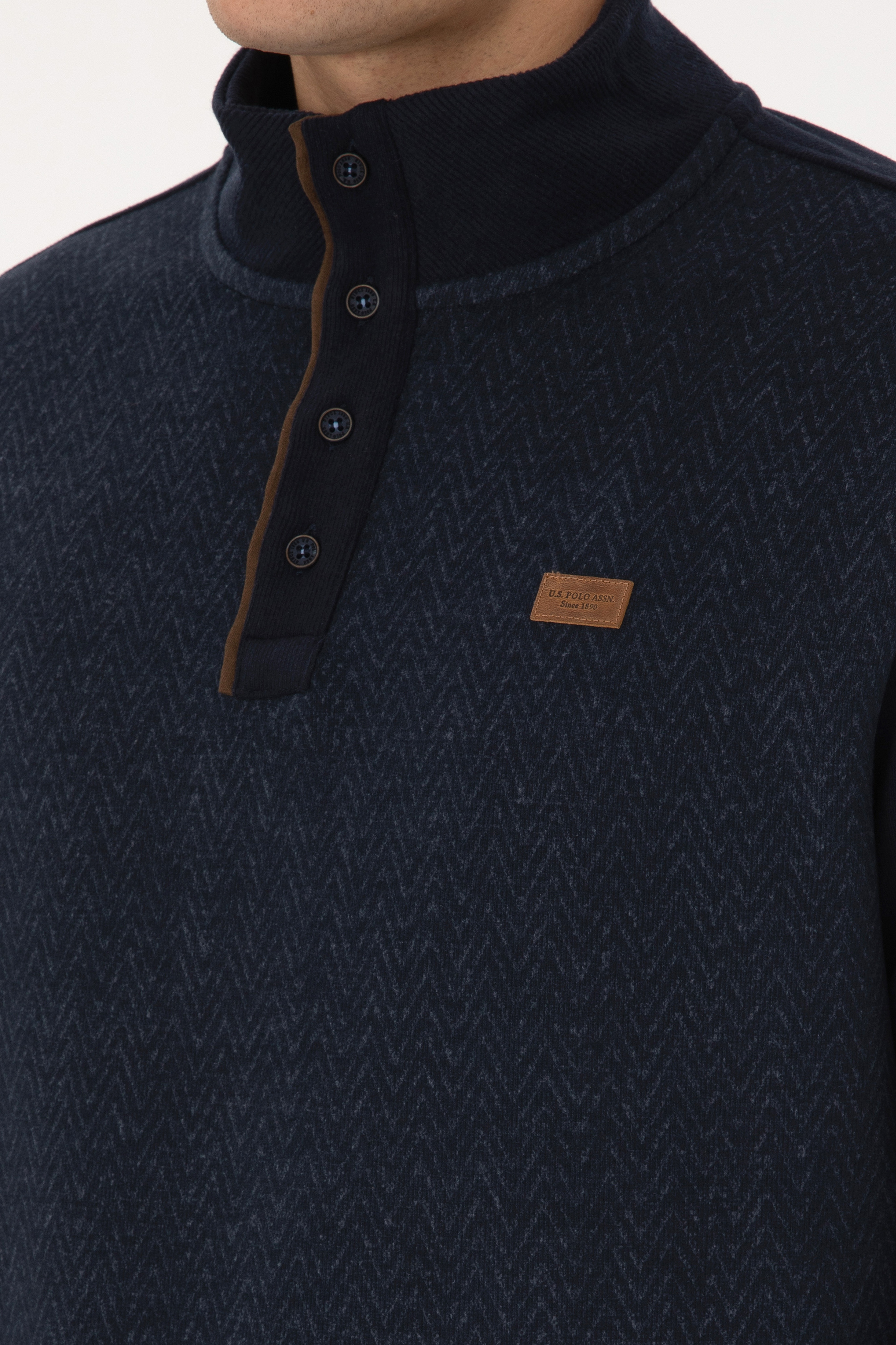 Erkek Lacivert Sweatshirt - Image 7